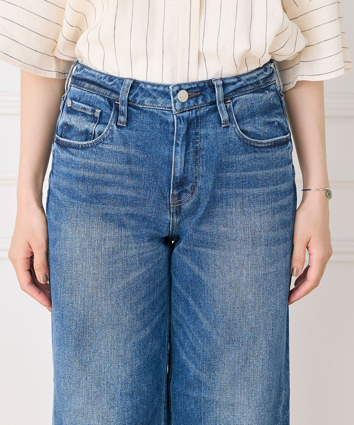INED「スリムストレートデニム Pink Pepper Midrise《Healthy DENIM》」|デニム|