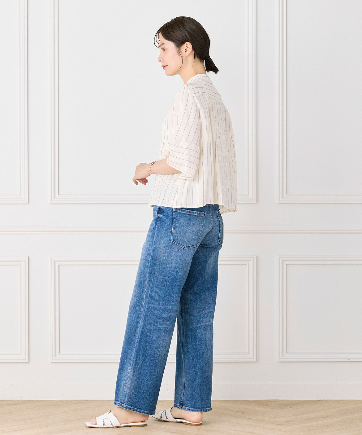 INED「スリムストレートデニム Pink Pepper Midrise《Healthy DENIM》」|デニム|