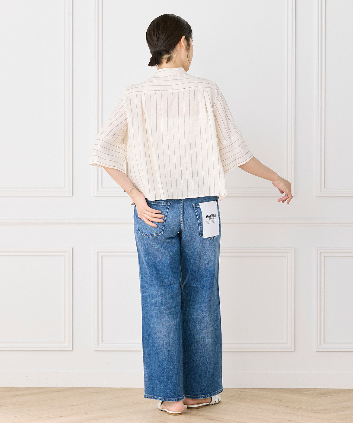 INED「スリムストレートデニム Pink Pepper Midrise《Healthy DENIM》」|デニム|