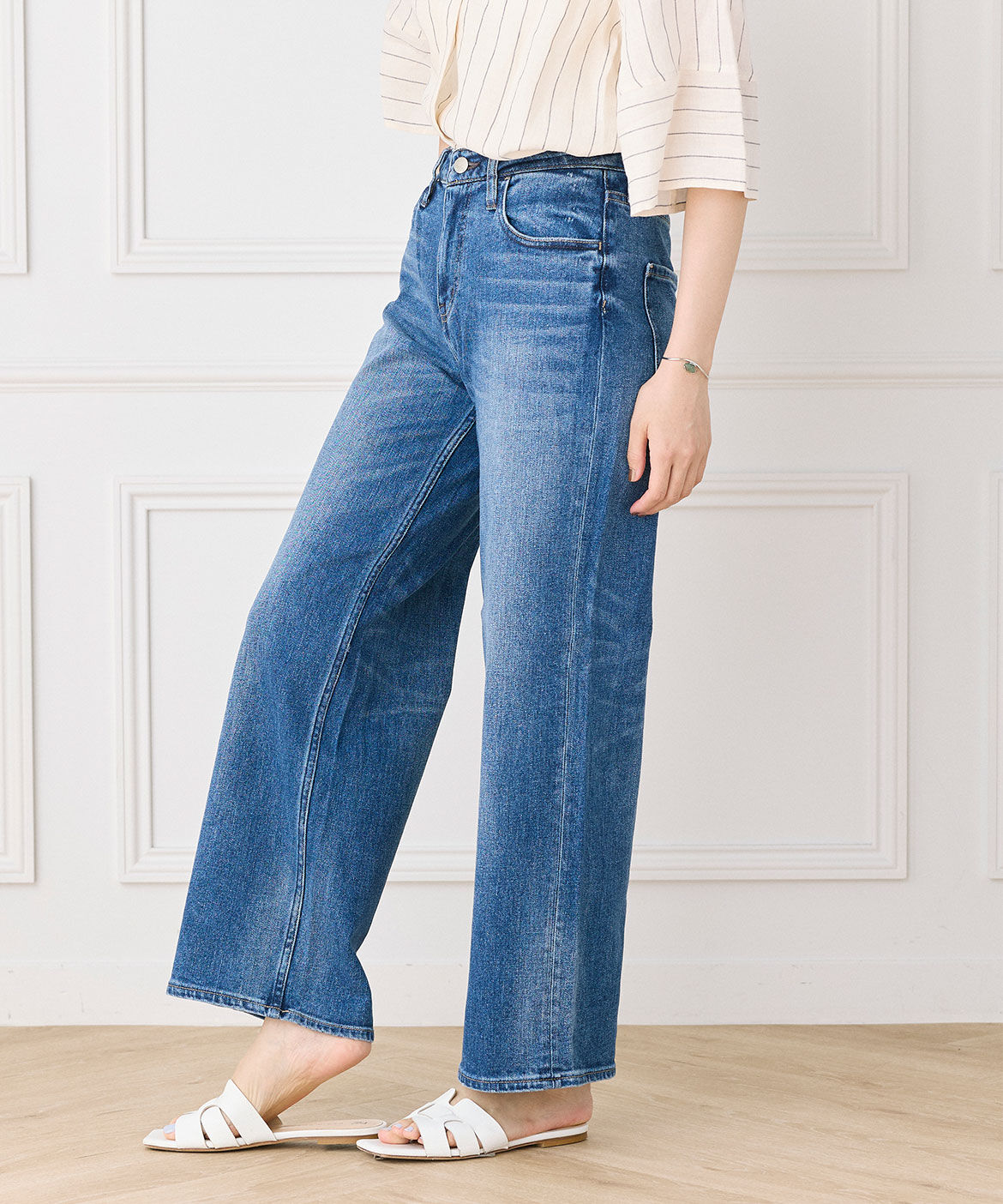 INED「スリムストレートデニム Pink Pepper Midrise《Healthy DENIM》」|デニム|
