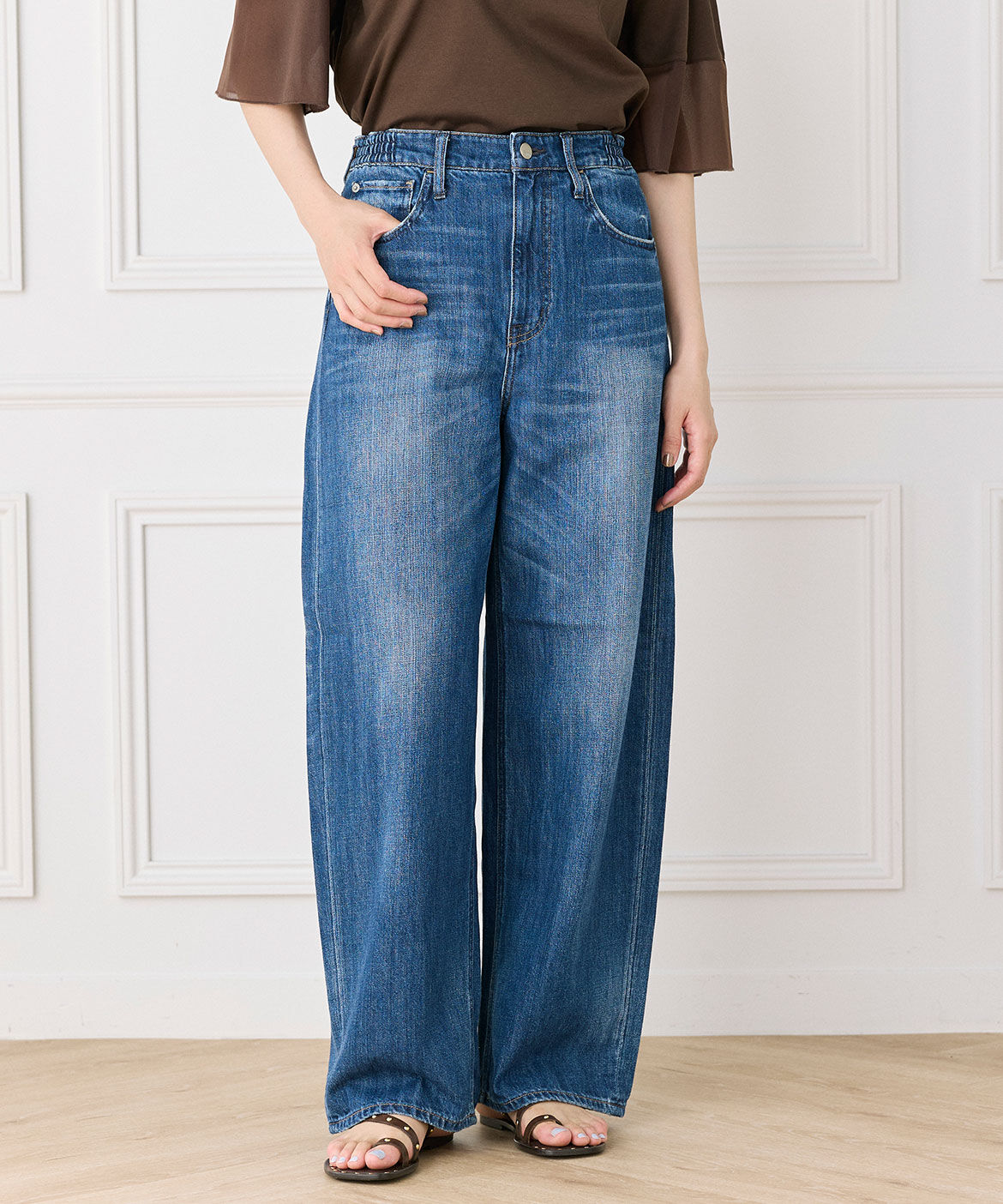 INED「カーヴィーデニム Beets《Healthy DENIM》」|デニム|