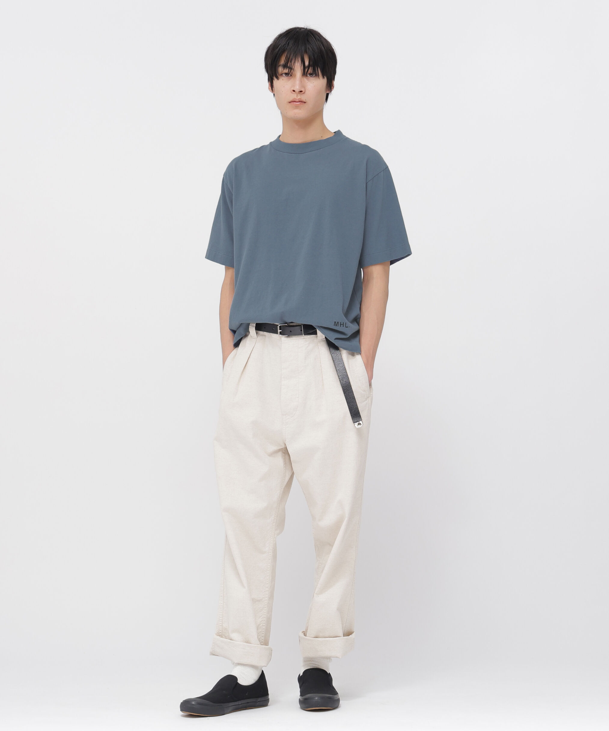 MHL.「UPCYCLED COTTON JERSEY TOP」|Tシャツ・カットソー|