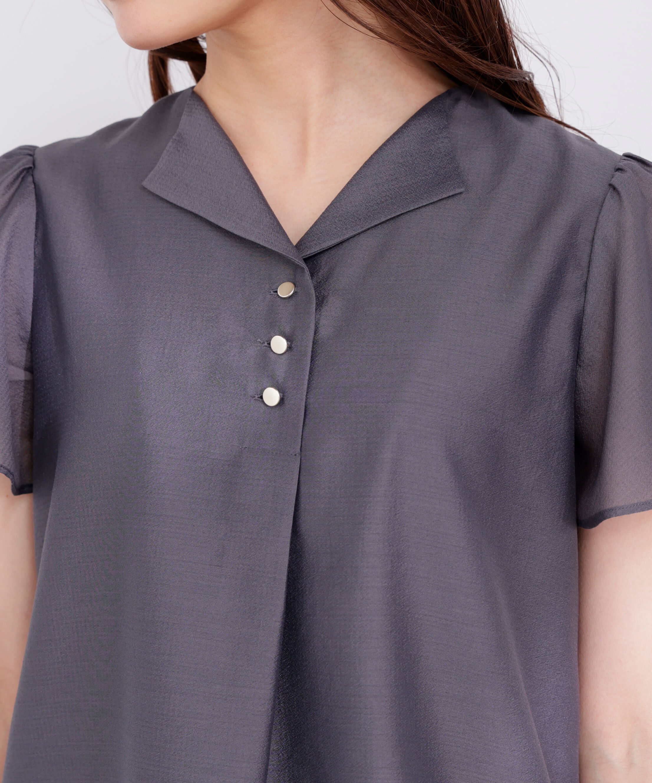 PROPORTION BODY DRESSING「フレアスリーブ開襟ブラウス 26SS」|シャツ・ブラウス|