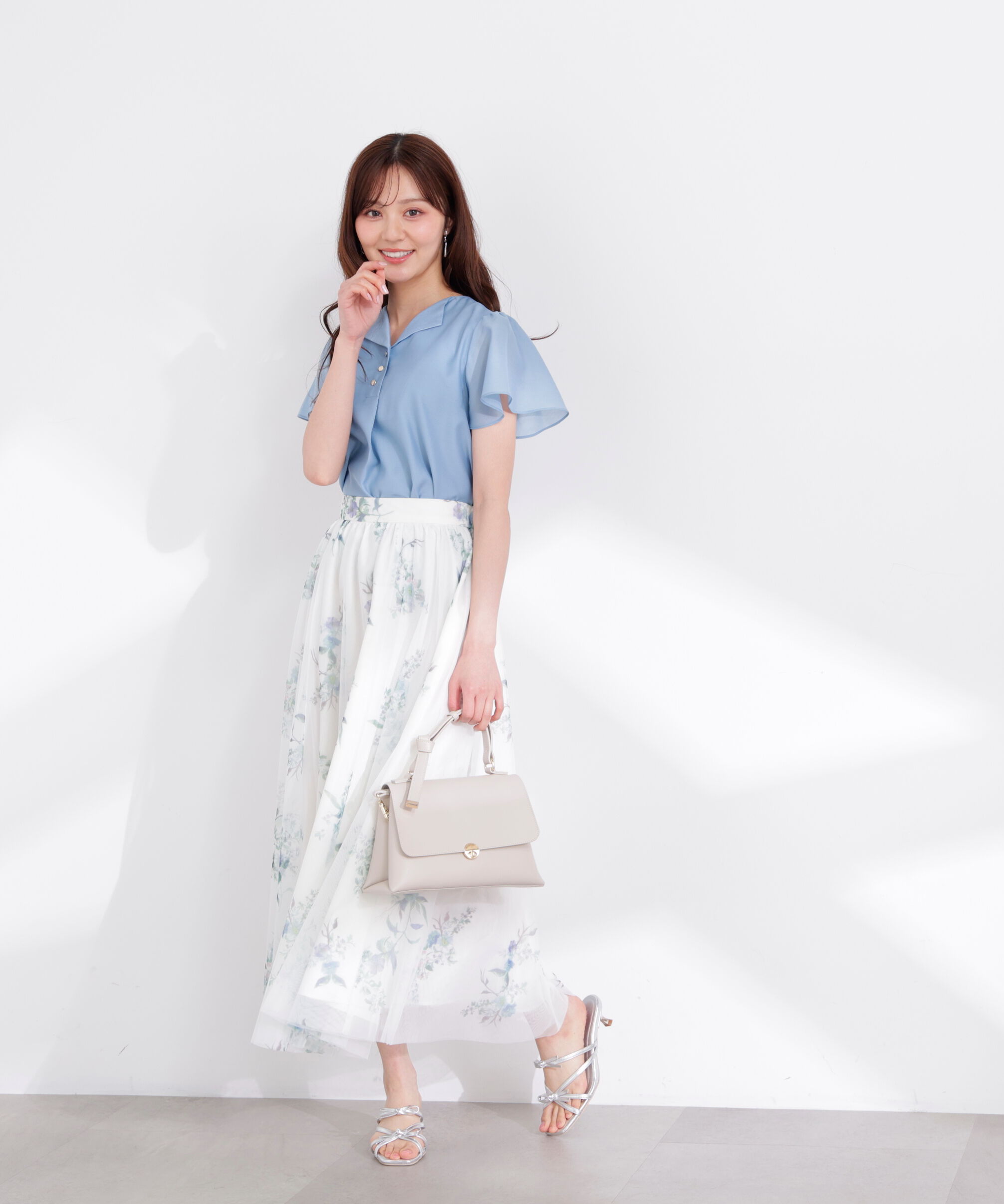 PROPORTION BODY DRESSING「フレアスリーブ開襟ブラウス 26SS」|シャツ・ブラウス|