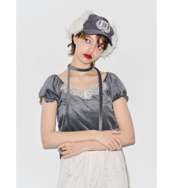 jouetie「レースベロアトップス」|Tシャツ・カットソー|