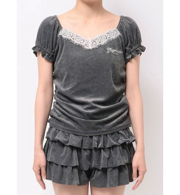 jouetie「レースベロアトップス」|Tシャツ・カットソー|