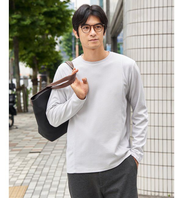 ikka「ＷフェイスリップルキリカエロンＴ」|Tシャツ・カットソー|ホワイト