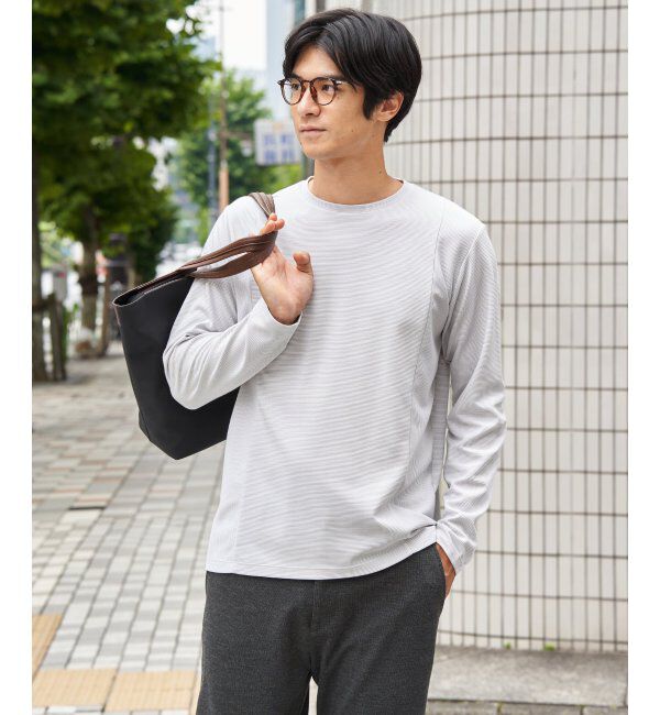 ikka「ＷフェイスリップルキリカエロンＴ」|Tシャツ・カットソー|