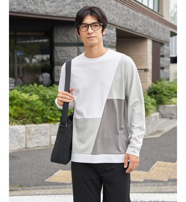 ikka「ブロックスＤＲＹトレロンＴ」|Tシャツ・カットソー|ホワイト