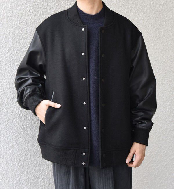 SHIPS any「SHIPS any: PURE WOOL MELTON スタジアム ブルゾン (スタジャン)◇」|ブルゾン・スタジャン|