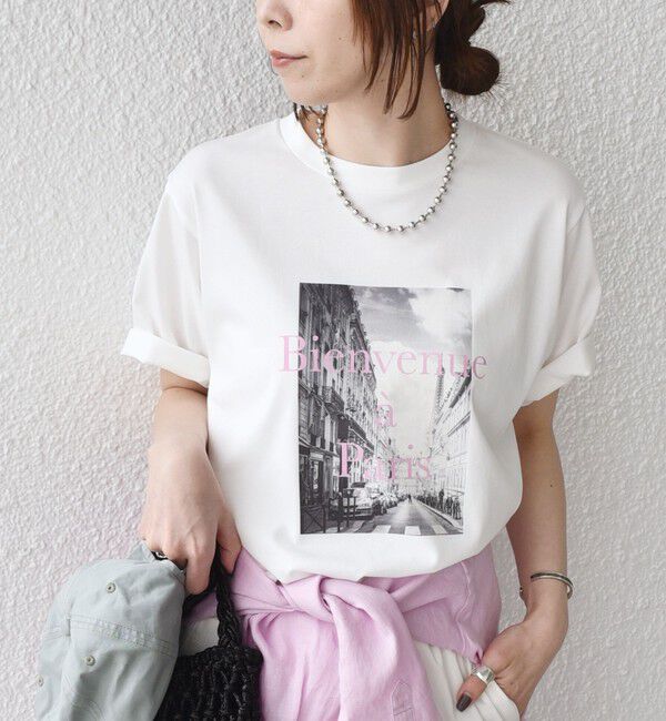 SHIPS Colors 「SHIPS Colors:〈接触冷感・UVカット〉PARIS フォト TEE◇」|Tシャツ・カットソー|