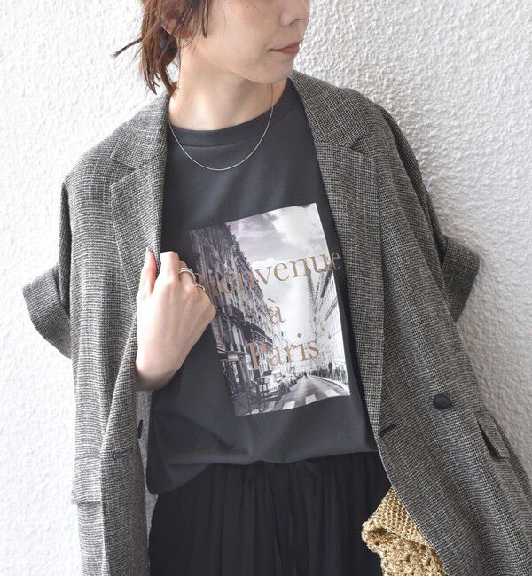 SHIPS Colors 「SHIPS Colors:〈接触冷感・UVカット〉PARIS フォト TEE◇」|Tシャツ・カットソー|