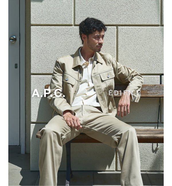 EDIFICE「《予約》A.P.C.（アー・ペー・セー）別注 satin Jacket」|その他|ナチュラル