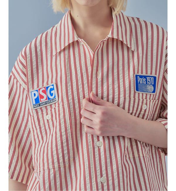 Paris Saint-Germain「【Paris Saint-Germain / パリ・サン＝ジェルマン】 JP 1970 Stripe Shirt2」|シャツ・ブラウス|ボルドー