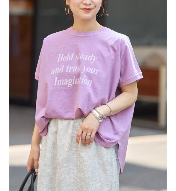 JOURNAL STANDARD「ピグメントロゴサークルヘム プルオーバー」|Tシャツ・カットソー|パープル