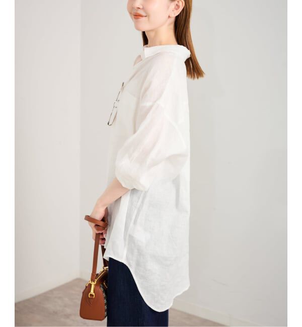 U by SPICK&SPAN「リネンオーバーシャツ」|シャツ・ブラウス|