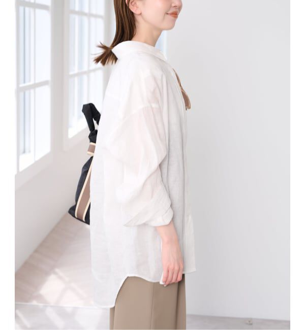 U by SPICK&SPAN「リネンオーバーシャツ」|シャツ・ブラウス|