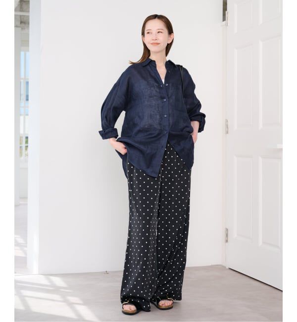U by SPICK&SPAN「リネンオーバーシャツ」|シャツ・ブラウス|