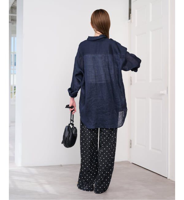 U by SPICK&SPAN「リネンオーバーシャツ」|シャツ・ブラウス|