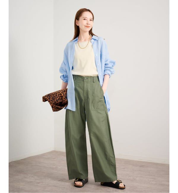 U by SPICK&SPAN「リネンオーバーシャツ」|シャツ・ブラウス|