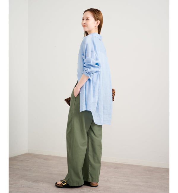 U by SPICK&SPAN「リネンオーバーシャツ」|シャツ・ブラウス|