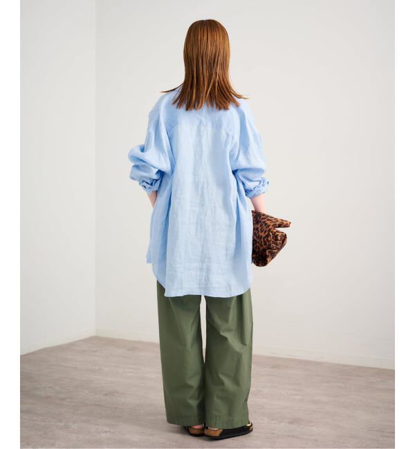 U by SPICK&SPAN「リネンオーバーシャツ」|シャツ・ブラウス|