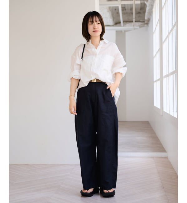 U by SPICK&SPAN「リネンオーバーシャツ」|シャツ・ブラウス|