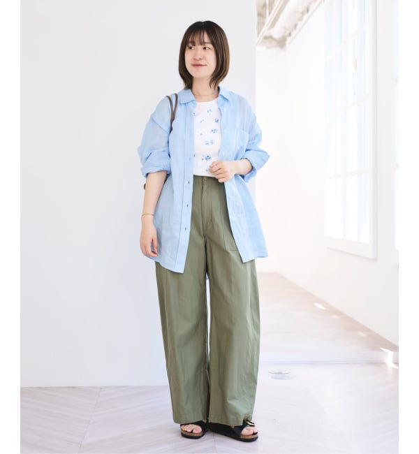 U by SPICK&SPAN「リネンオーバーシャツ」|シャツ・ブラウス|