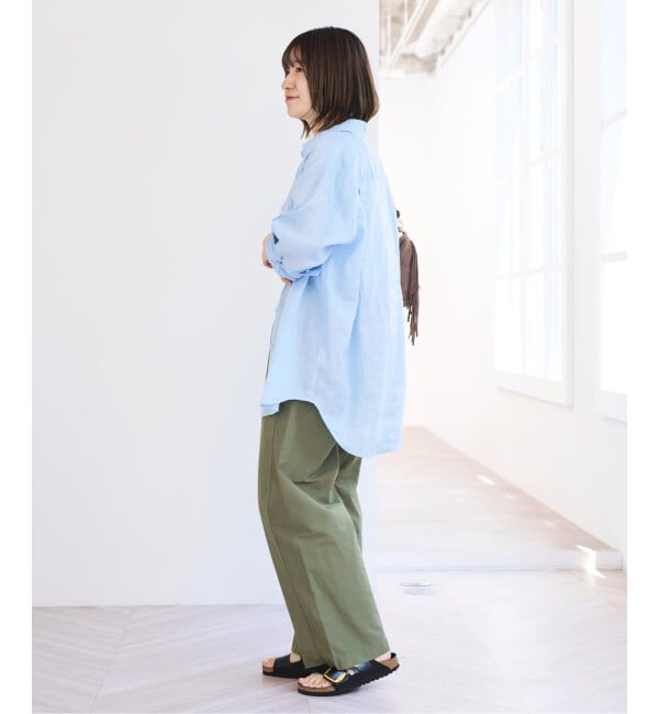 U by SPICK&SPAN「リネンオーバーシャツ」|シャツ・ブラウス|