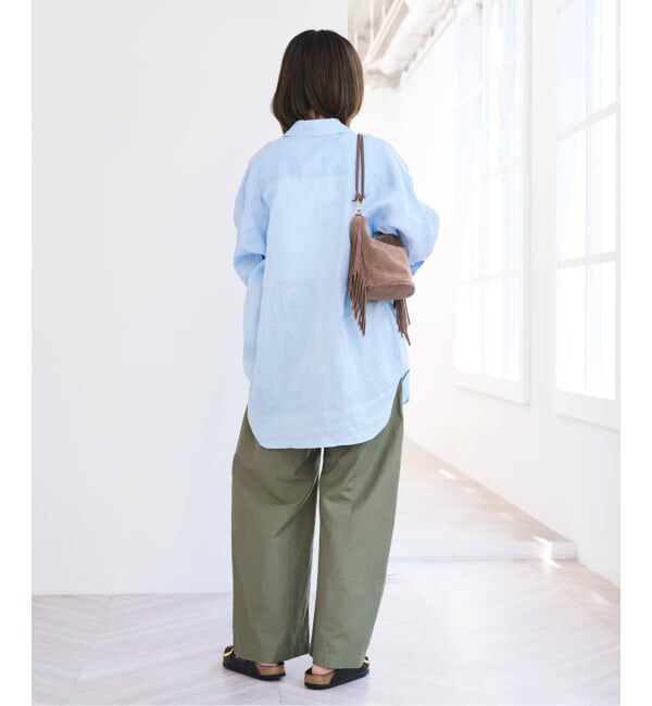 U by SPICK&SPAN「リネンオーバーシャツ」|シャツ・ブラウス|