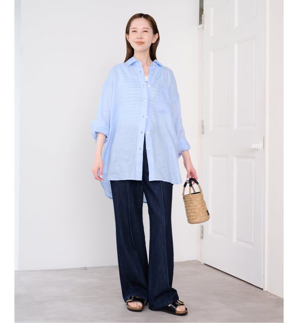 U by SPICK&SPAN「リネンオーバーシャツ」|シャツ・ブラウス|