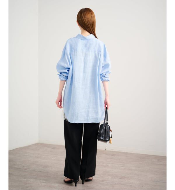 U by SPICK&SPAN「リネンオーバーシャツ」|シャツ・ブラウス|