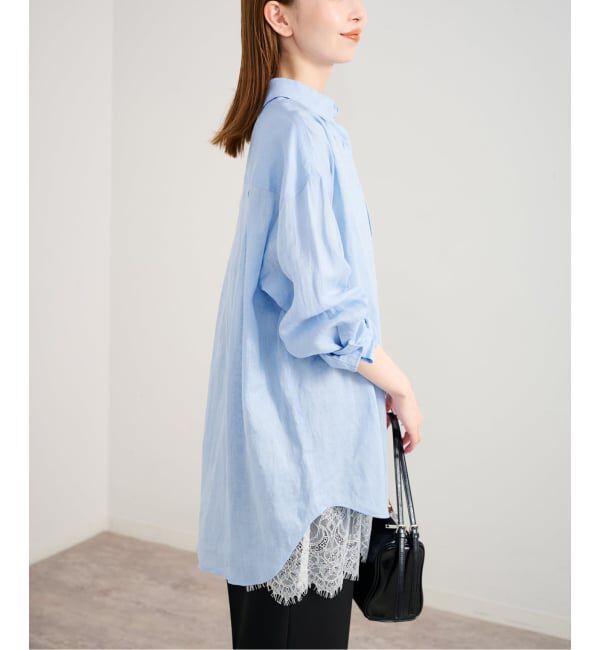 U by SPICK&SPAN「リネンオーバーシャツ」|シャツ・ブラウス|