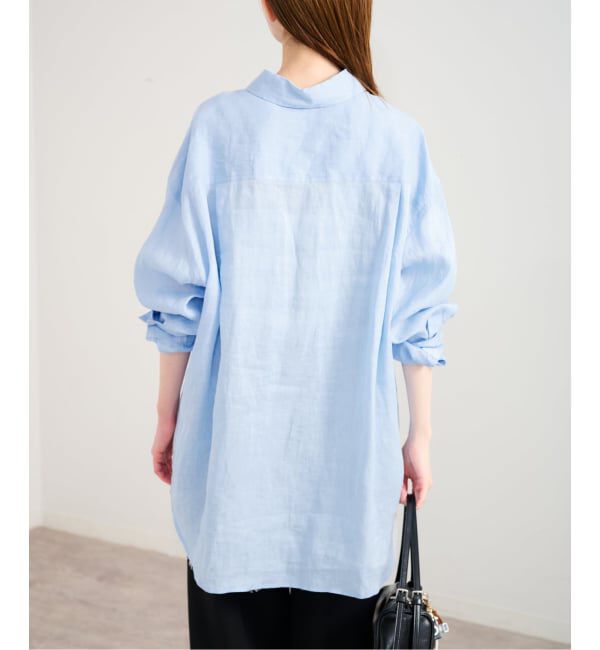 U by SPICK&SPAN「リネンオーバーシャツ」|シャツ・ブラウス|