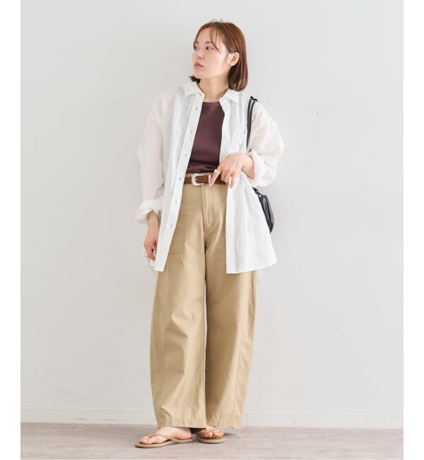 U by SPICK&SPAN「リネンオーバーシャツ」|シャツ・ブラウス|