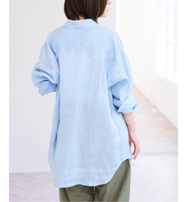 U by SPICK&SPAN「リネンオーバーシャツ」|シャツ・ブラウス|