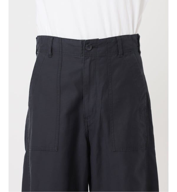 U by SPICK&SPAN「《追加》コットリネンバレルレッグルーズベイカーパンツ」|カーゴ|