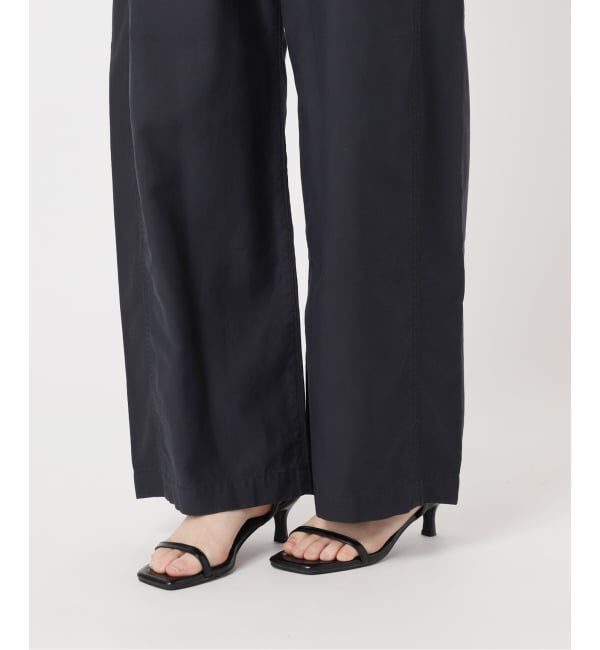 U by SPICK&SPAN「《追加》コットリネンバレルレッグルーズベイカーパンツ」|カーゴ|