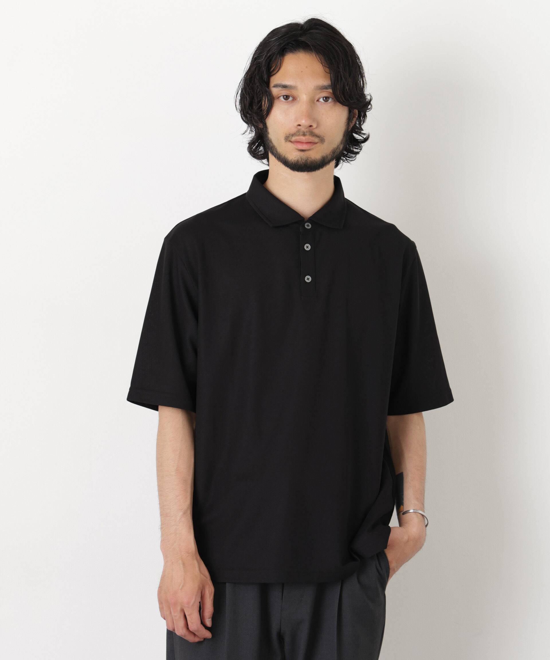 NANO universe「スタンダードカノコポロシャツ 半袖」|Tシャツ・カットソー|