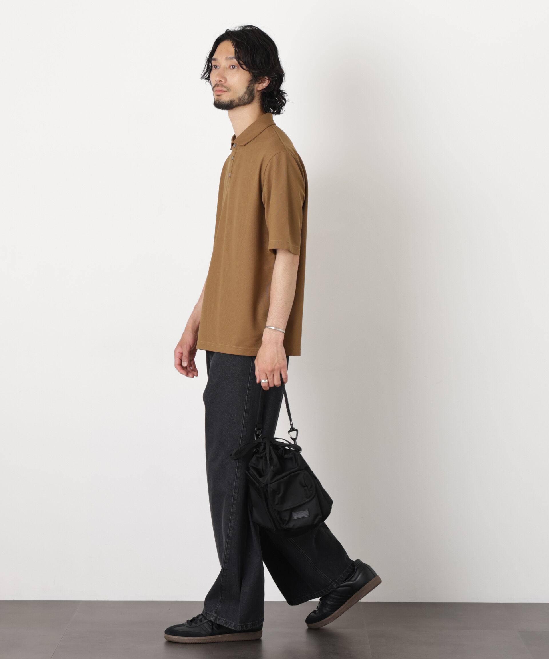 NANO universe「スタンダードカノコポロシャツ 半袖」|Tシャツ・カットソー|