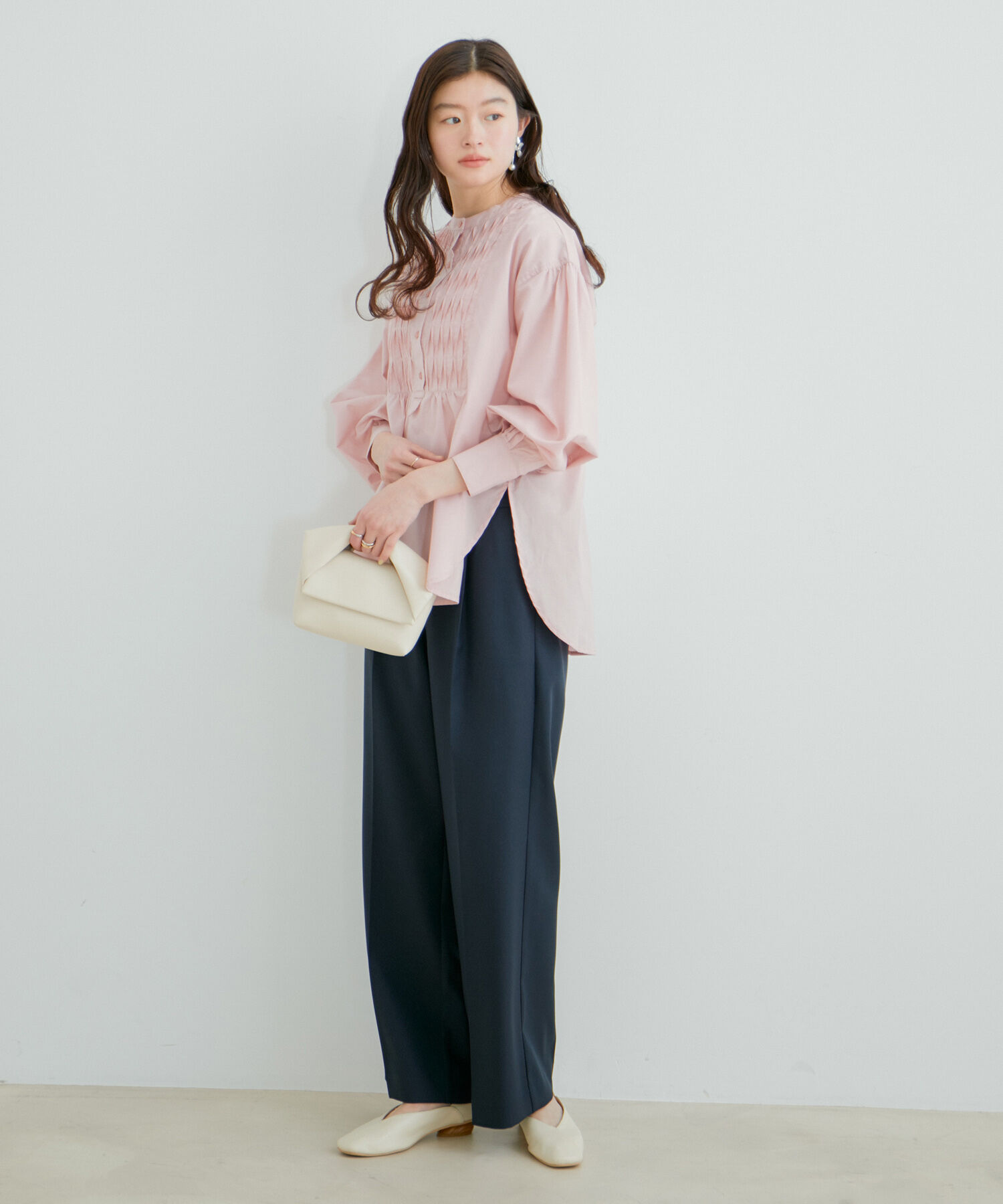 VIS「美HITワンタックストレートパンツ【洗える】」|スラックス|