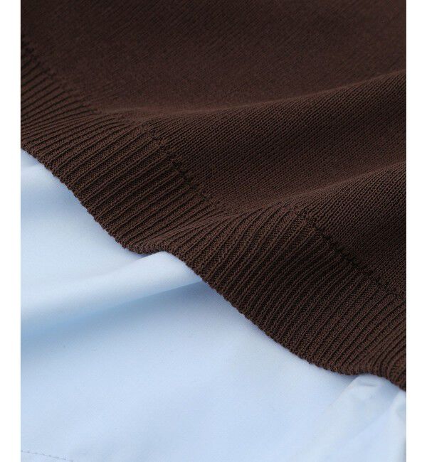 ADAM ET ROPE'「【WEB限定】シャツコンビニットプルオーバー」|シャツ・ブラウス|