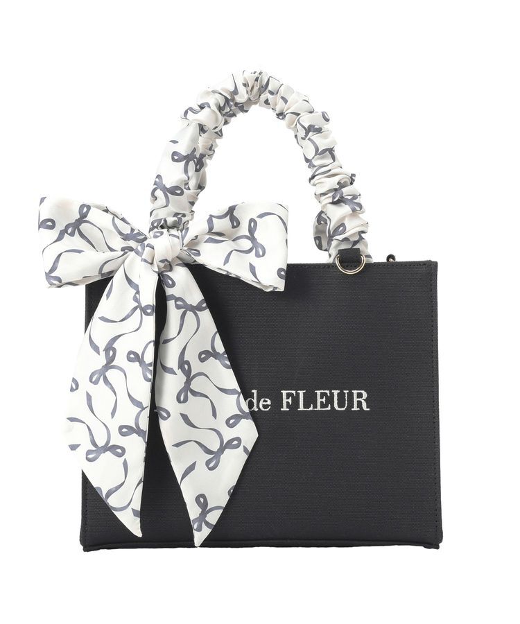 Maison de FLEUR「【2WAY/スカーフ付き】ギャザーハンドル2Wayバッグ」|ハンドバッグ|