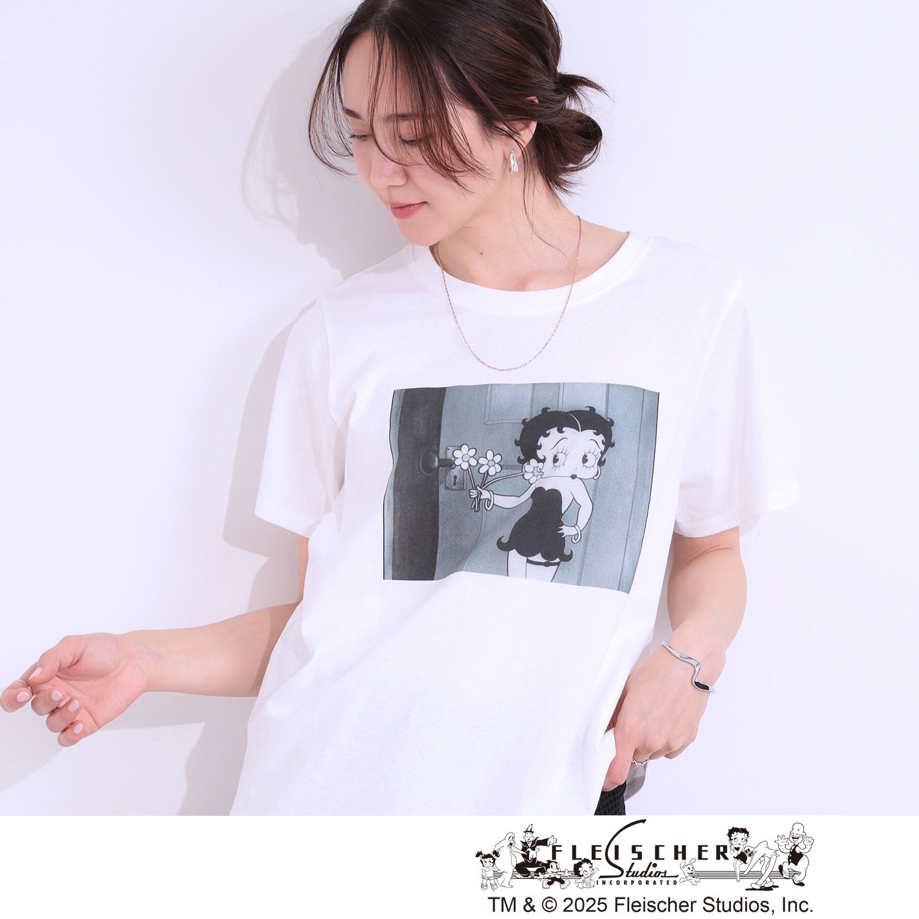SHOO･LA･RUE「【BETTY BOOP（TM）別注】ベーシックTシャツ」|Tシャツ・カットソー|ホワイト(301)