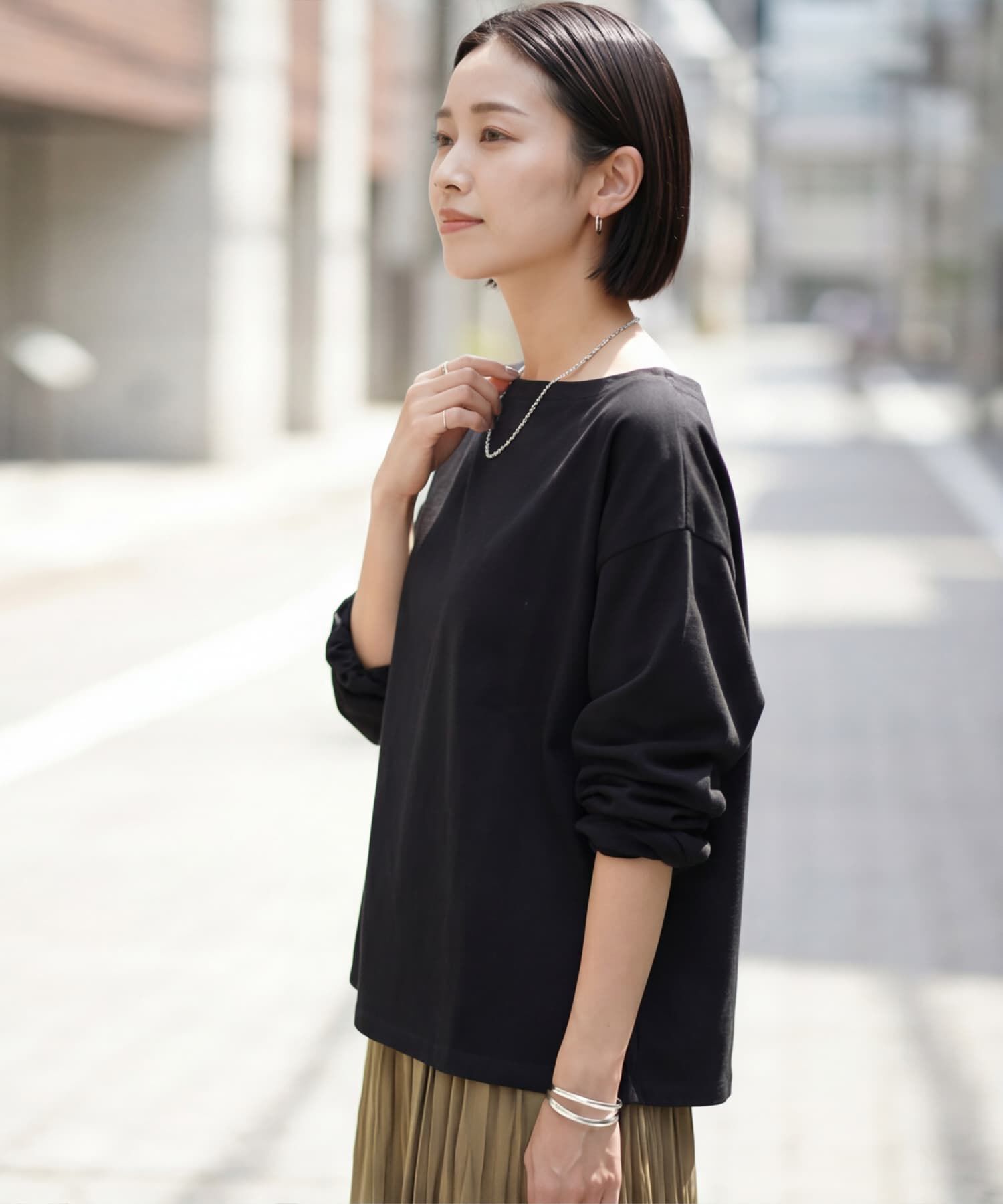 STYLE DELI「綿100ボートオフショルトップス」|Tシャツ・カットソー|