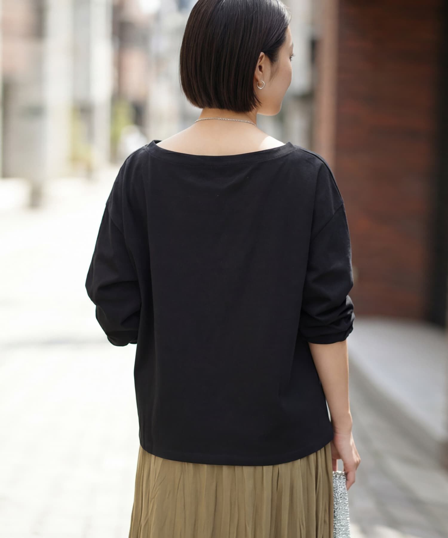 STYLE DELI「綿100ボートオフショルトップス」|Tシャツ・カットソー|