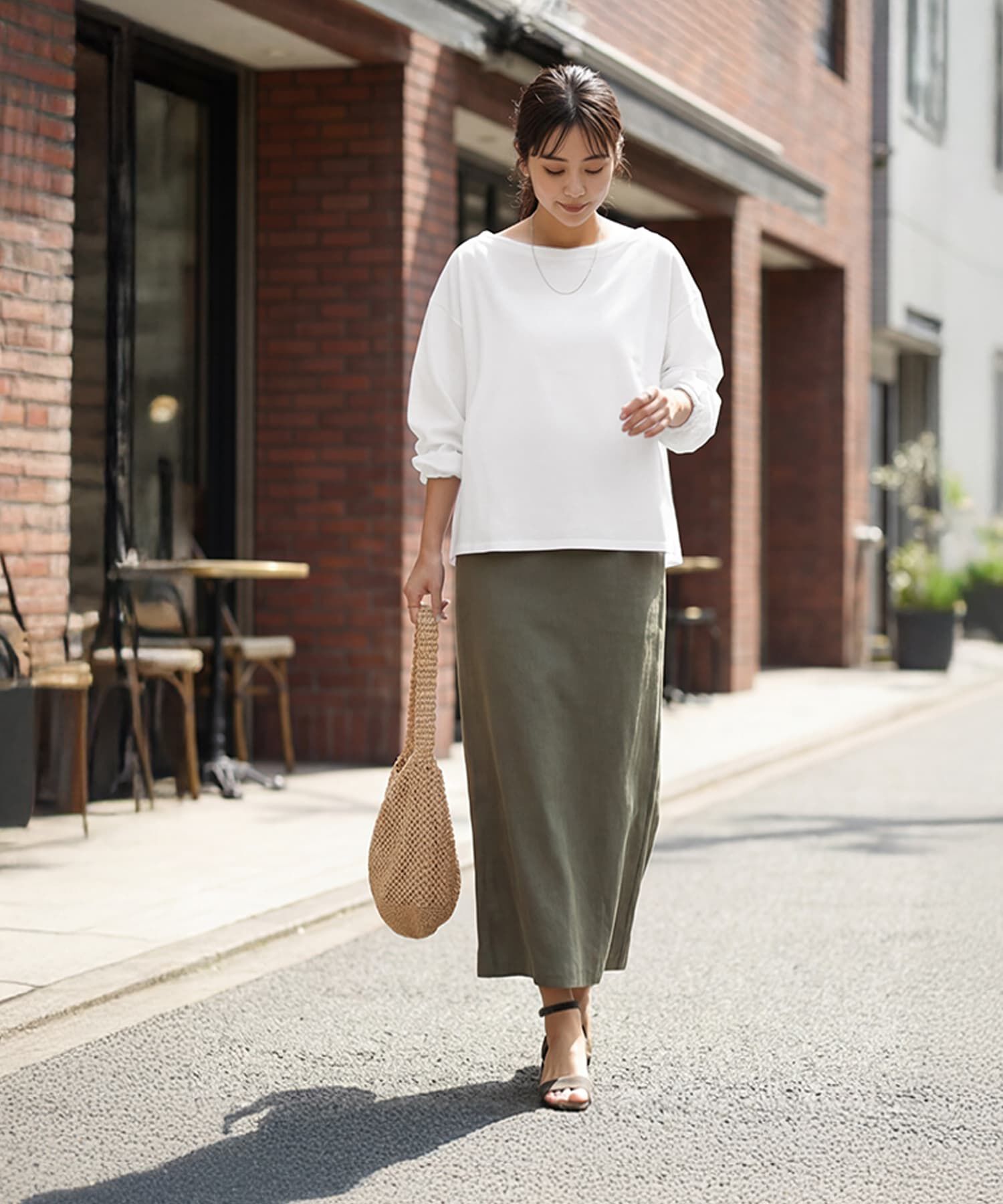 STYLE DELI「綿100ボートオフショルトップス」|Tシャツ・カットソー|