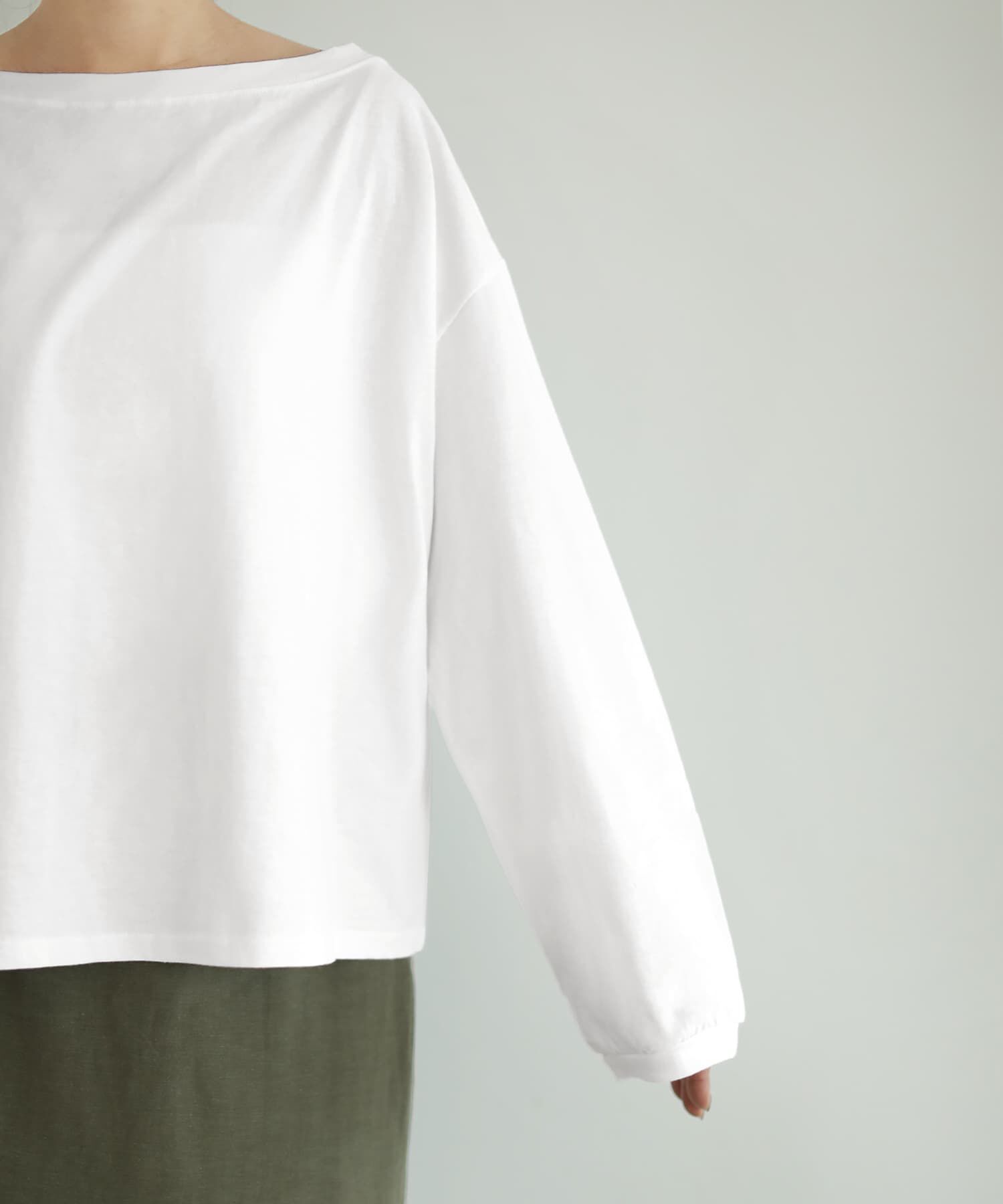 STYLE DELI「綿100ボートオフショルトップス」|Tシャツ・カットソー|