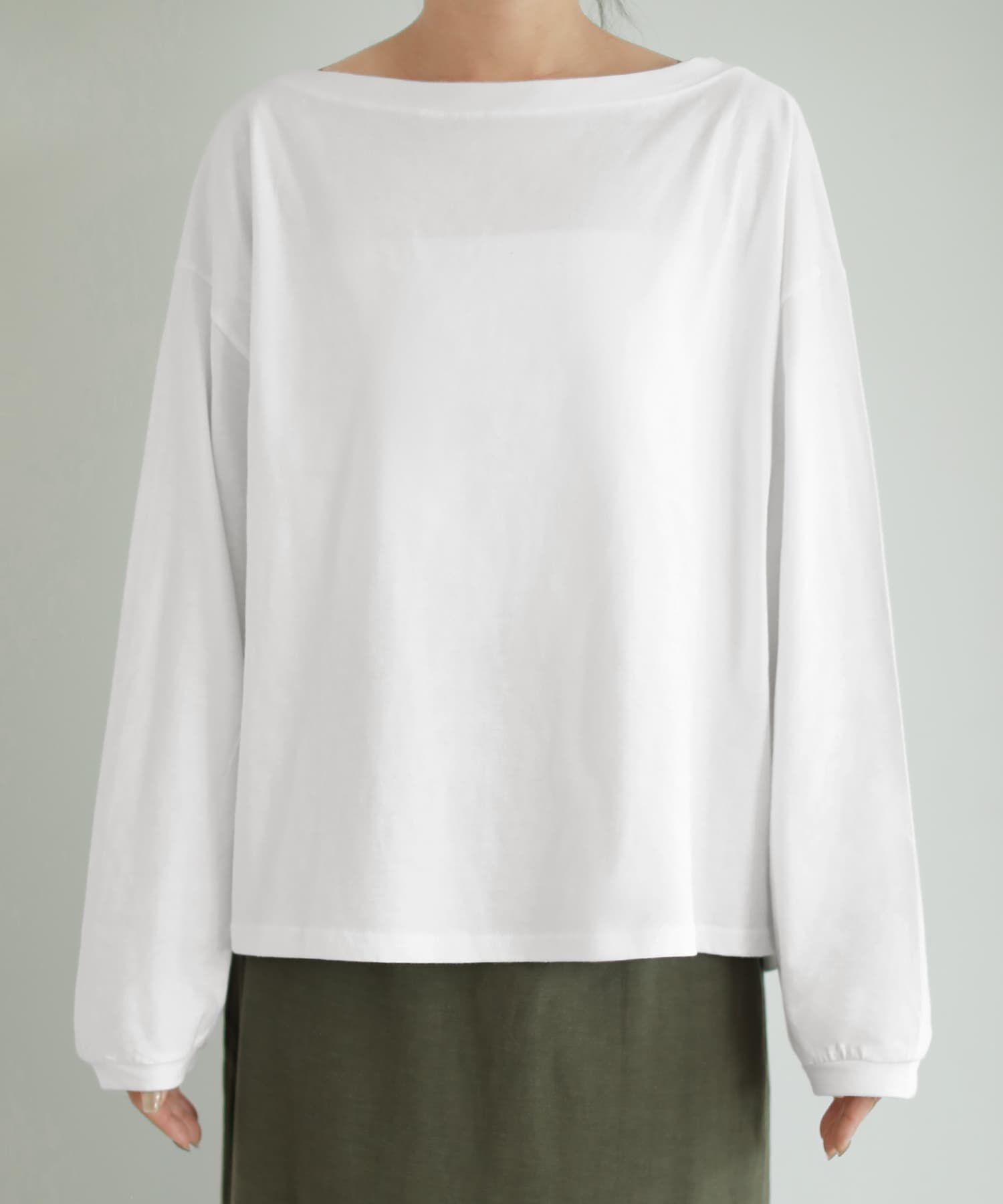 STYLE DELI「綿100ボートオフショルトップス」|Tシャツ・カットソー|