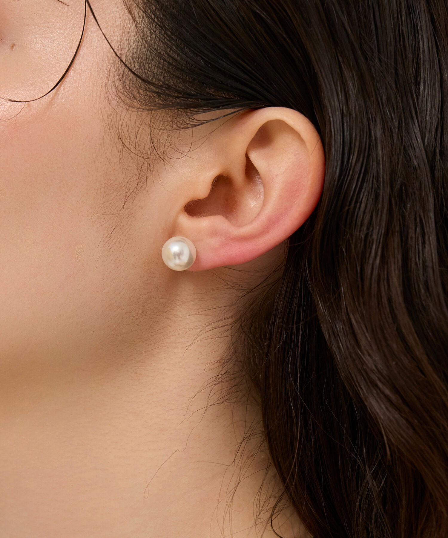 Phoebe「【金属アレルギー対応】2wayドロップラインパールバックキャッチピアス　シルバー/ニッケルフリー」|ピアス|